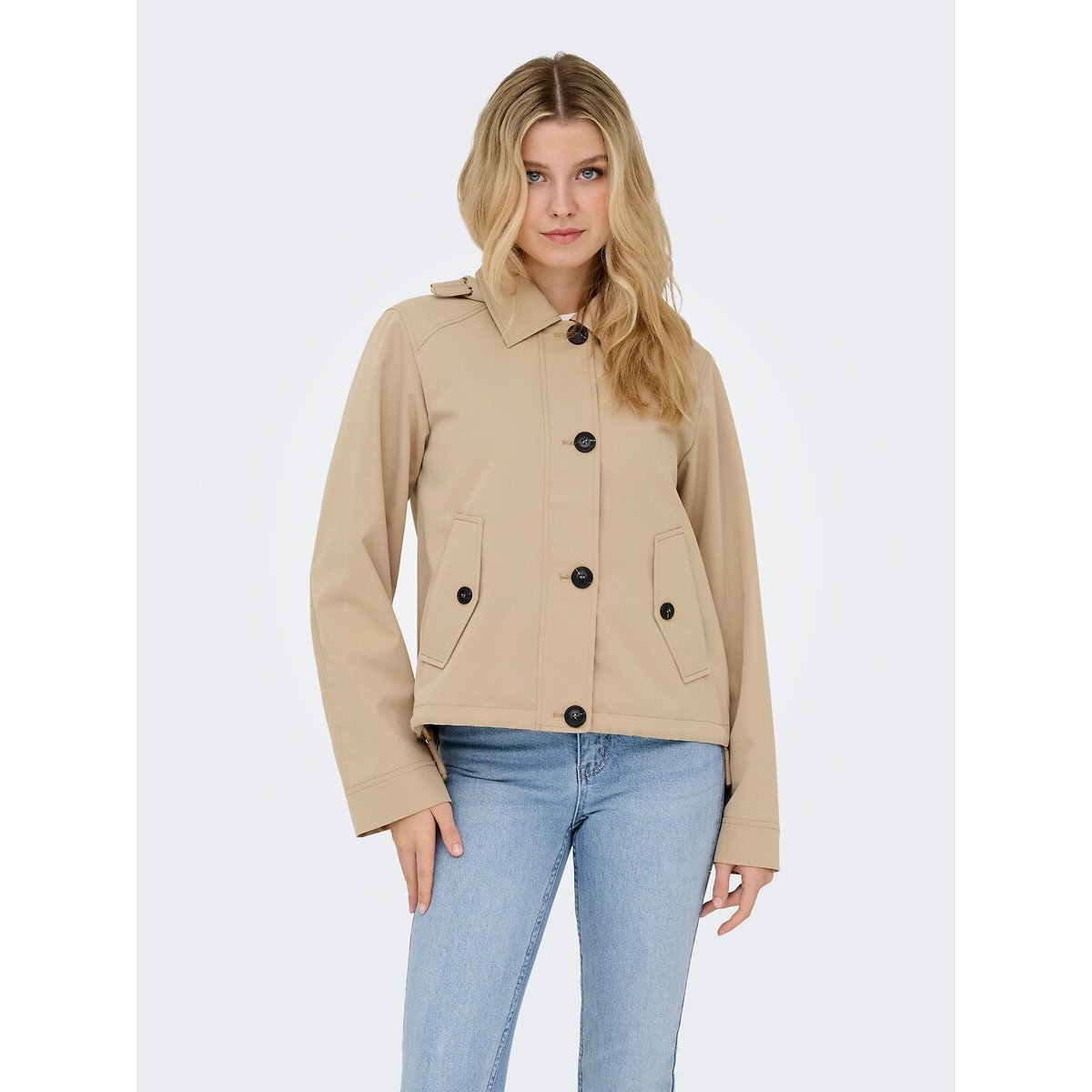 Only Hooded Parka Women's Beige Large