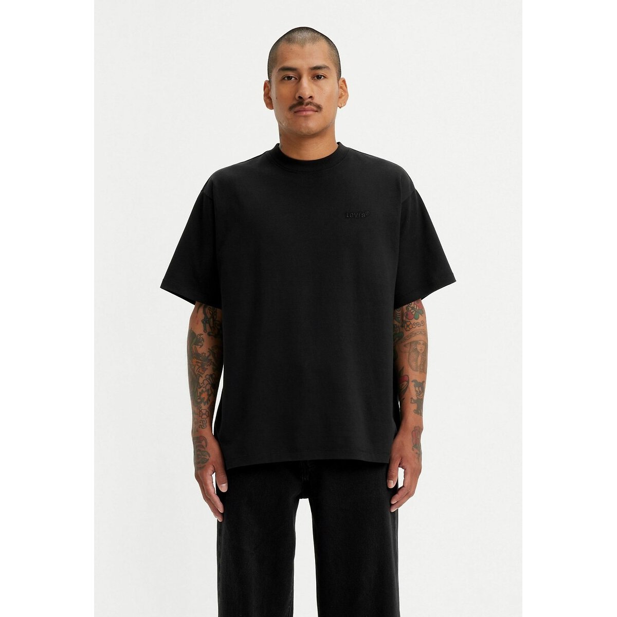 Levi's Crew Neck T-Shirt With Short Sleeves Men's Black Extra Small