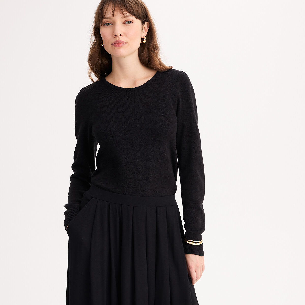 Pull col rond en fine maille au toucher très doux