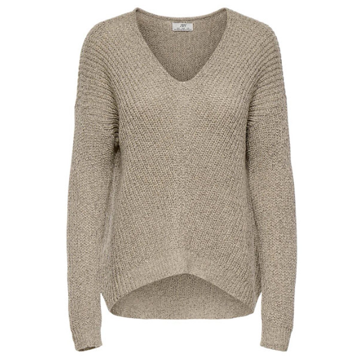 Jdy Long Sleeve V-Neck Jumper Women's Beige Extra Small