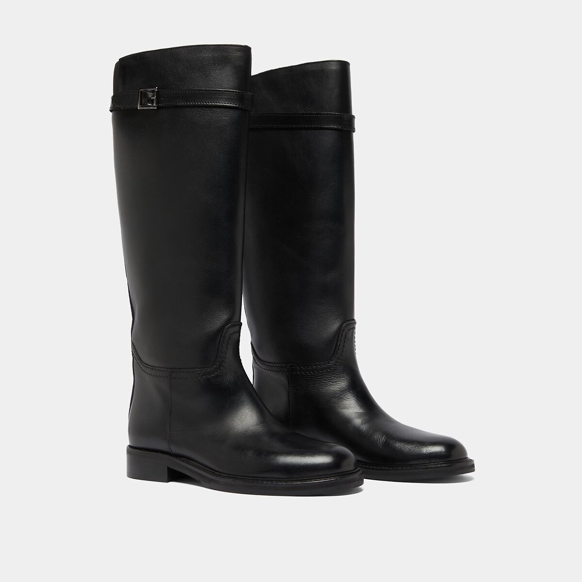Jonak Romane Leather Riding Boots Women's Black Size 37 (4)