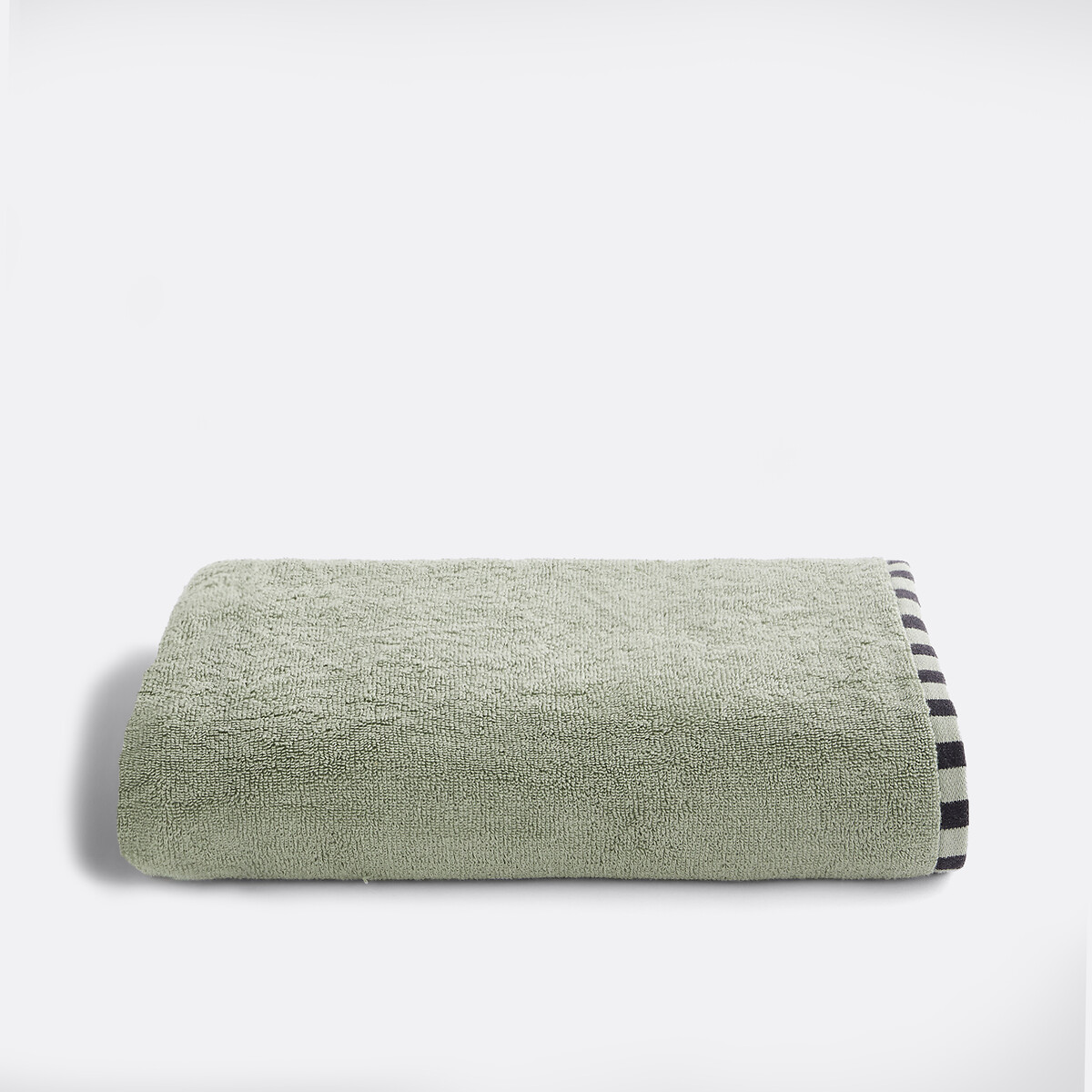 La Redoute Interieurs Tiznit 100% Recycled Cotton Bouclé Towelling 500G Bath Towel Unisex Green Tea Medium