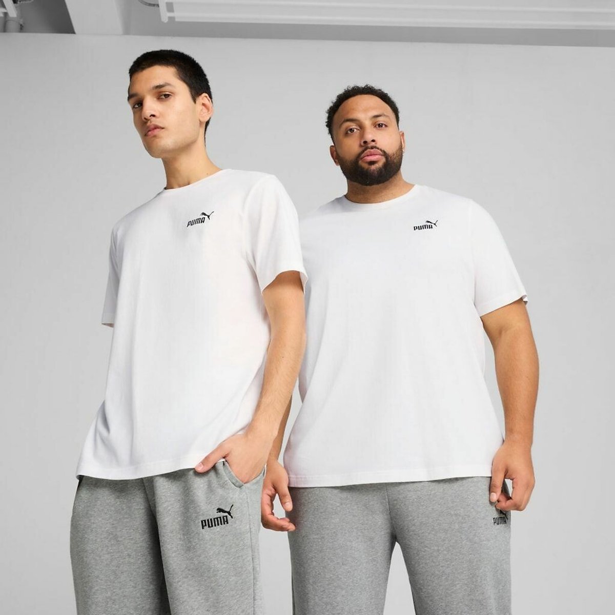 Puma Essential Short Sleeve T-Shirt With Logo Print Men's White Small