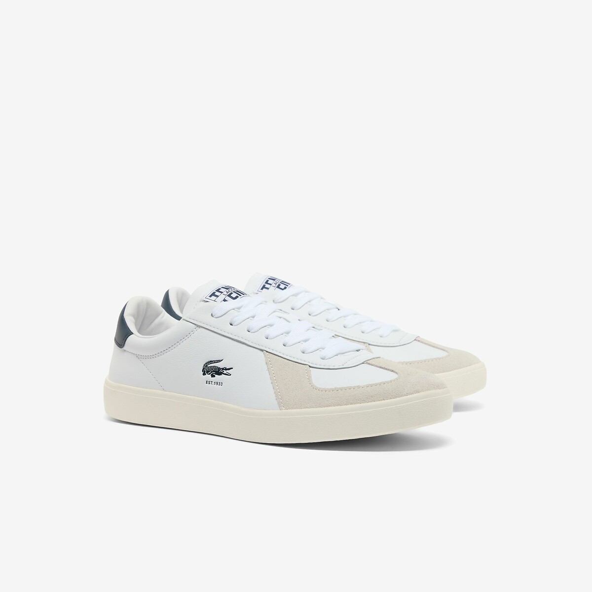 Lacoste Men's White/Blue Baseshot Trainers Size 43 (9)
