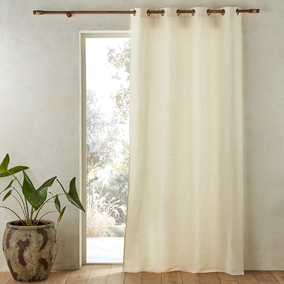 Tenda In Lino Foderata In Cotone Con Occhielli, Colin Taglie 140 x 260 cm - am.pm - Modalova