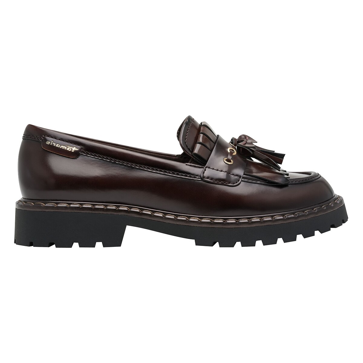 Tamaris Fringed Loafers Women's Dark Brown Size 39