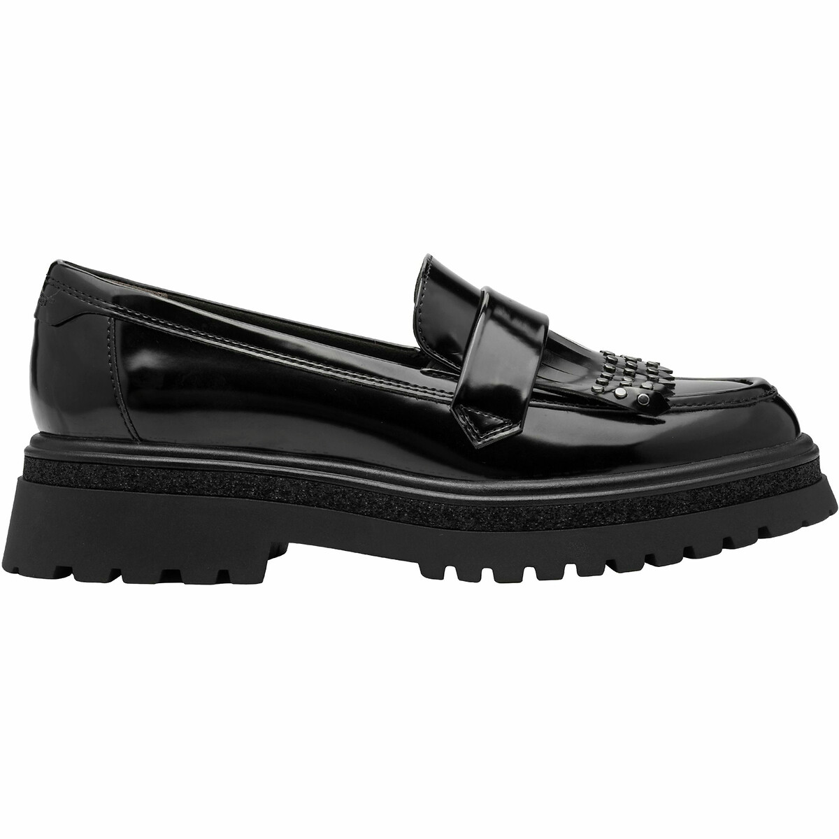 Tamaris Fringed Loafers Women's Black Size 39