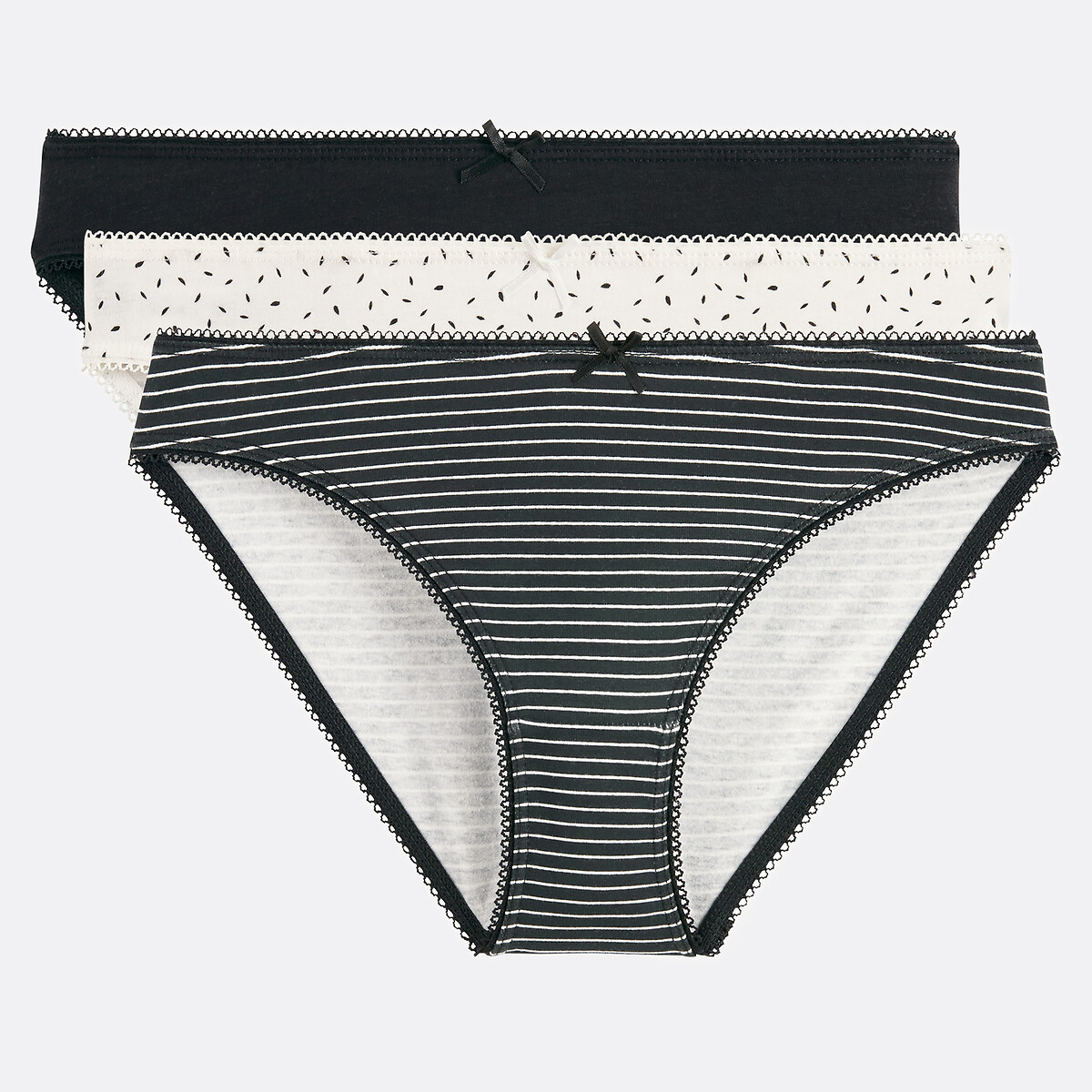 LA REDOUTE COLLECTIONS Set van 3 slips in stretch katoen