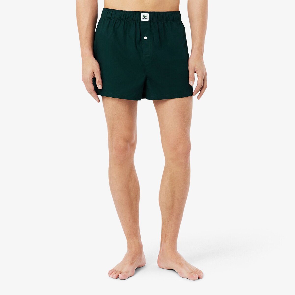 Lacoste Lote de 3 calzoncillos de algodón con etiqueta tejida. Talla L. Color Negro