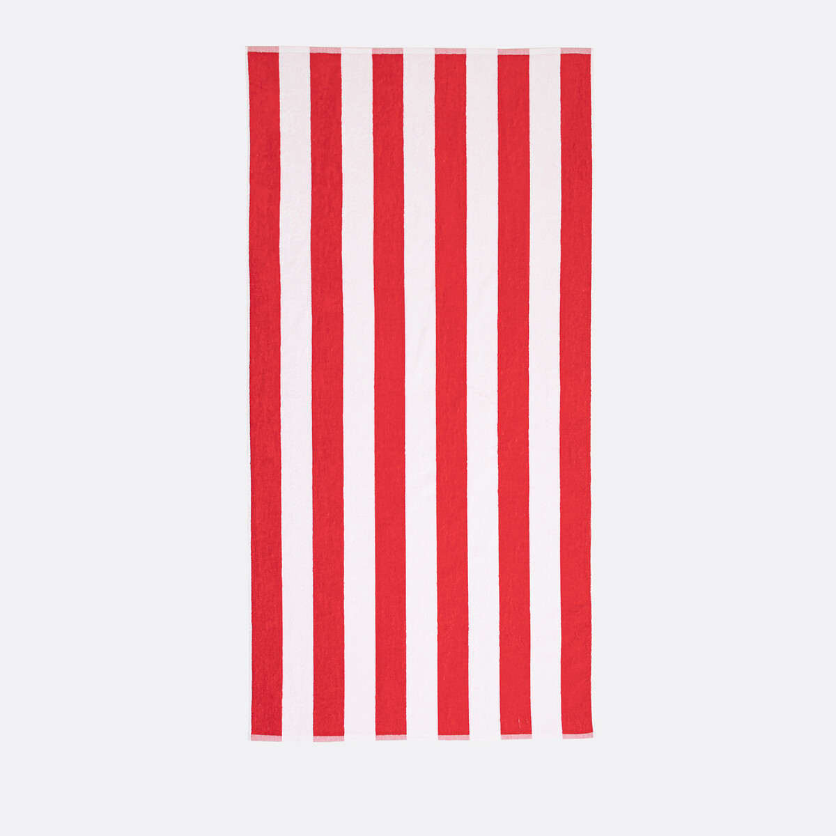 La Oute Interieurs Hendaye Striped Velour Beach Towel Unisex Red/White