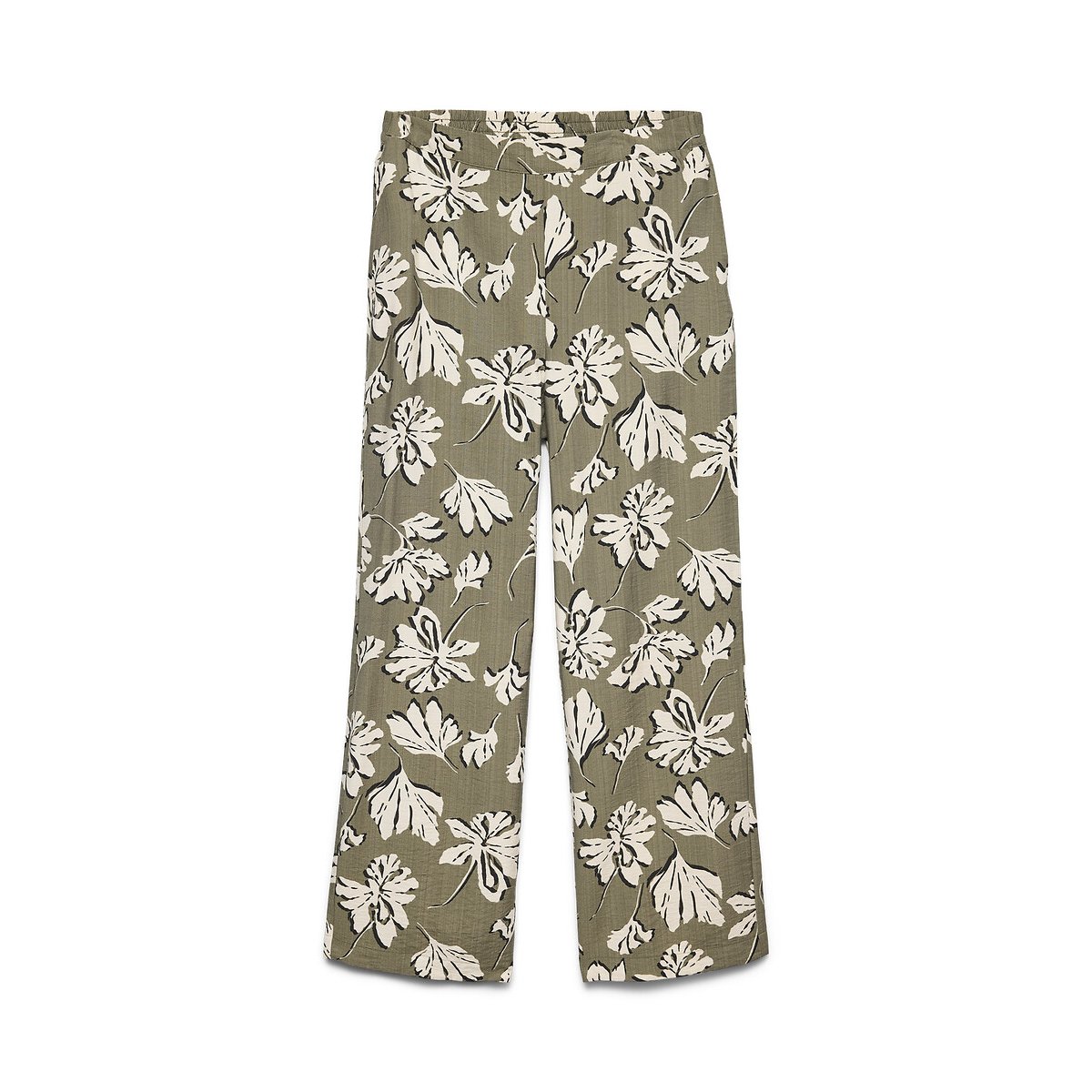 Vero Moda Printed Wide Leg Trousers Women's Printed Green Kakhi Small