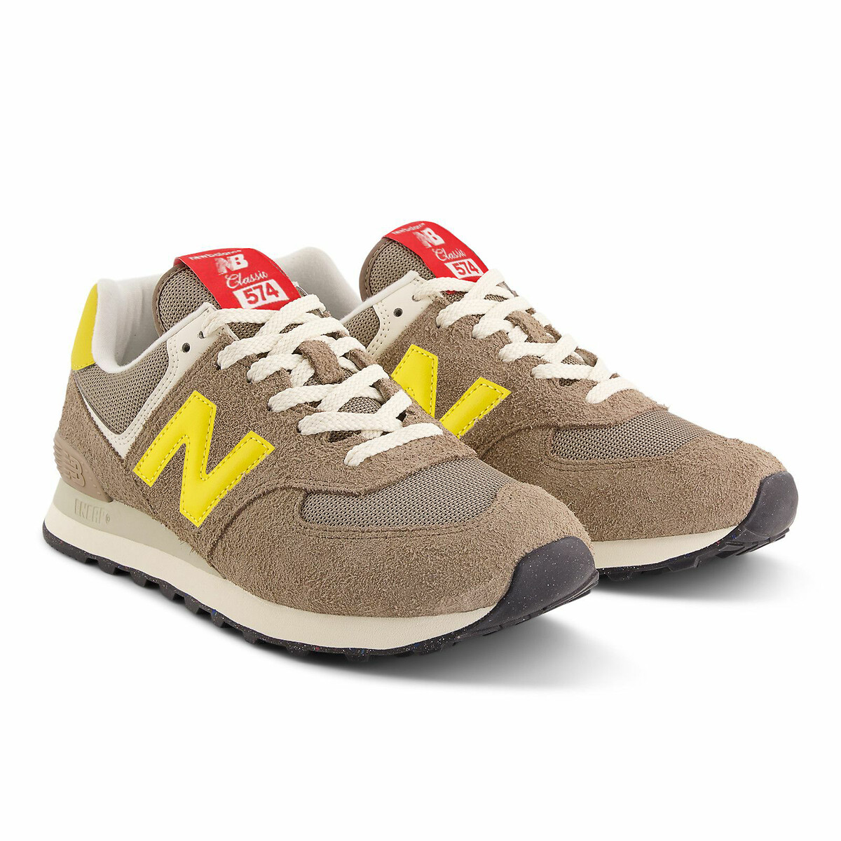 New Balance 574 Trainers Women's Grey/Yellow Size 37 (4)