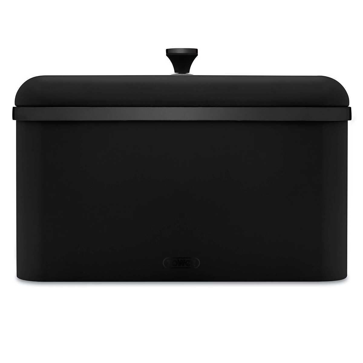 Tower Black Sera Bread Bin With Smoked Trim