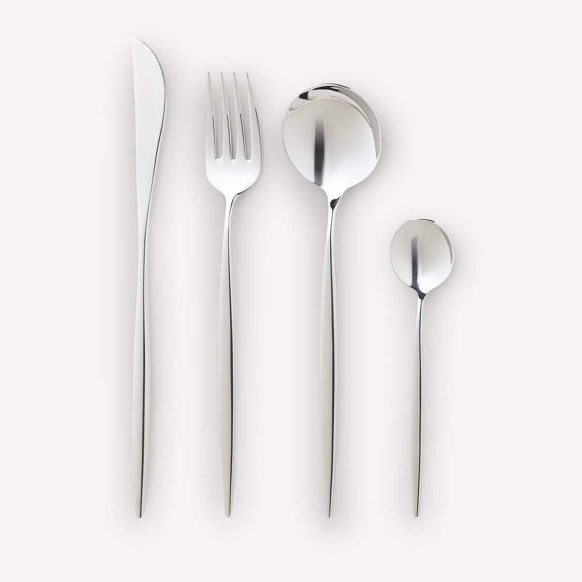 Am.pm Nagi 16-Piece Stainless Steel Cutlery Set Unisex Shiny Stainless Steel