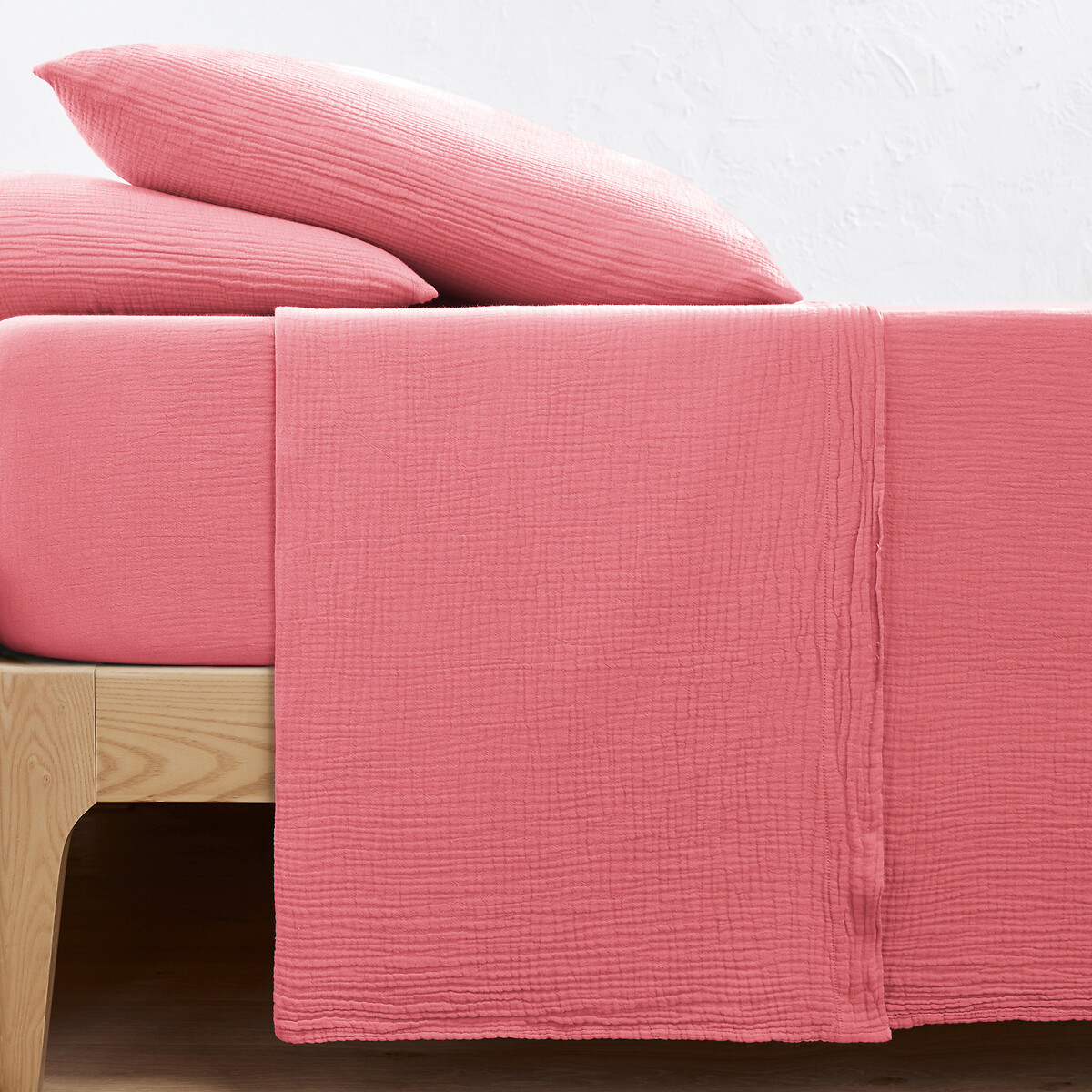 Drap plat uni gaze de coton, Kumla