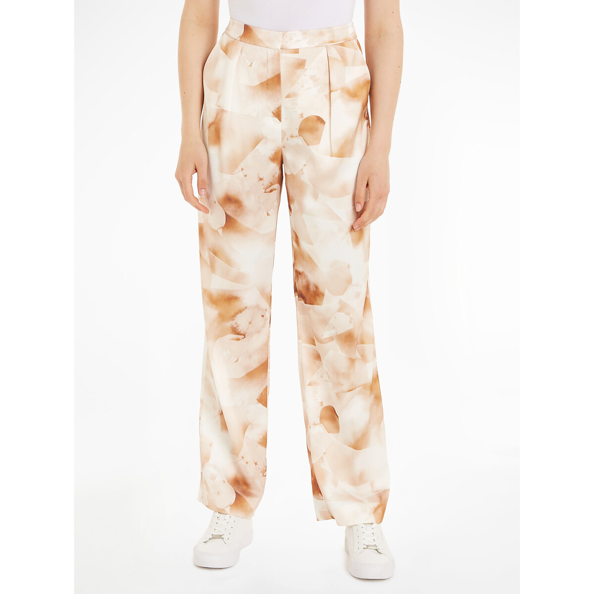 Calvin Klein Pantalón ancho estampado. Talla 38. Color