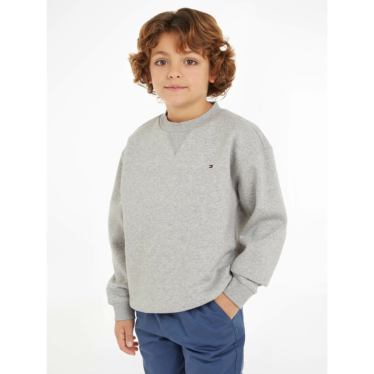 Tommy hilfiger Sweater met ronde hals, in molton