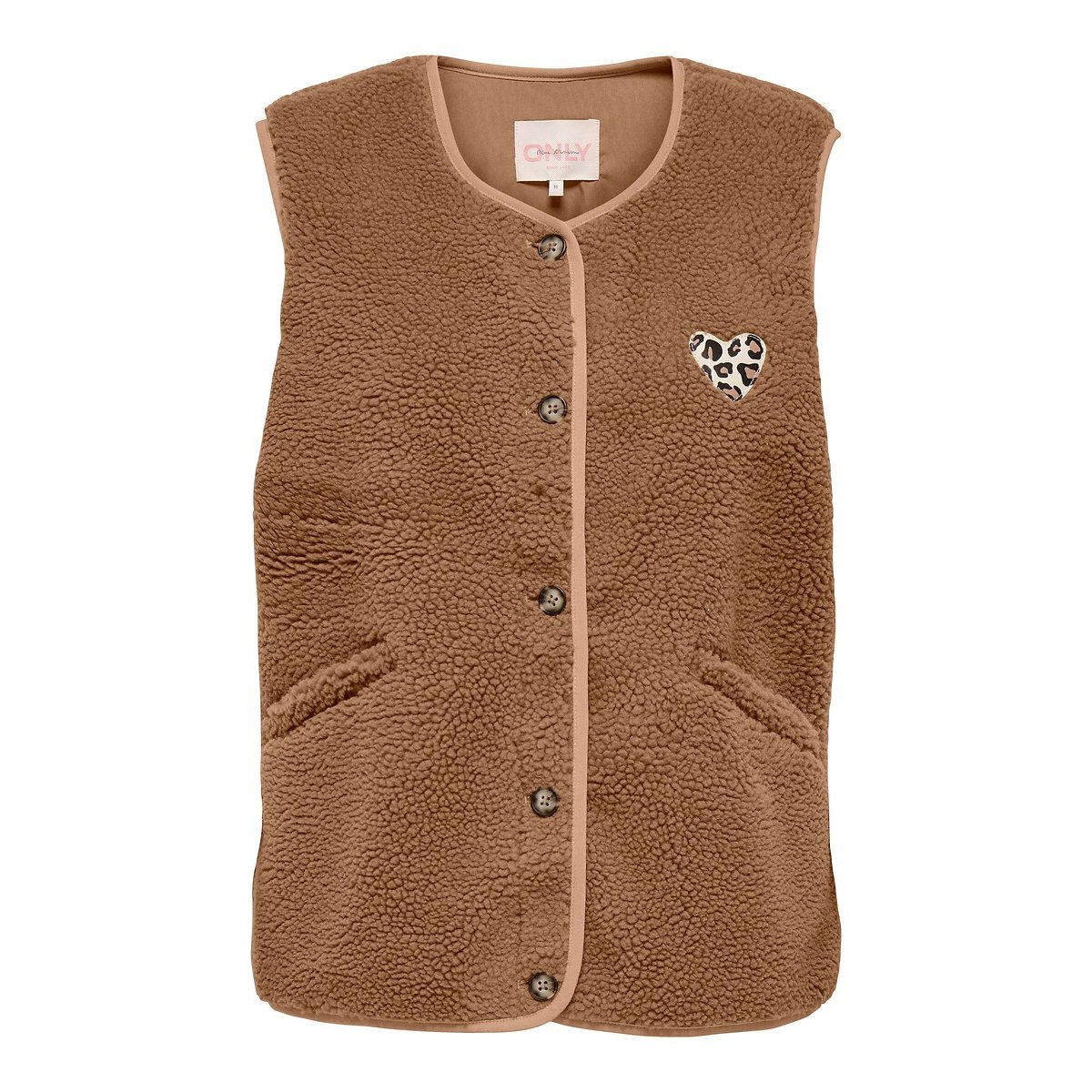 Only Sherpa Gilet Women's Brown Medium