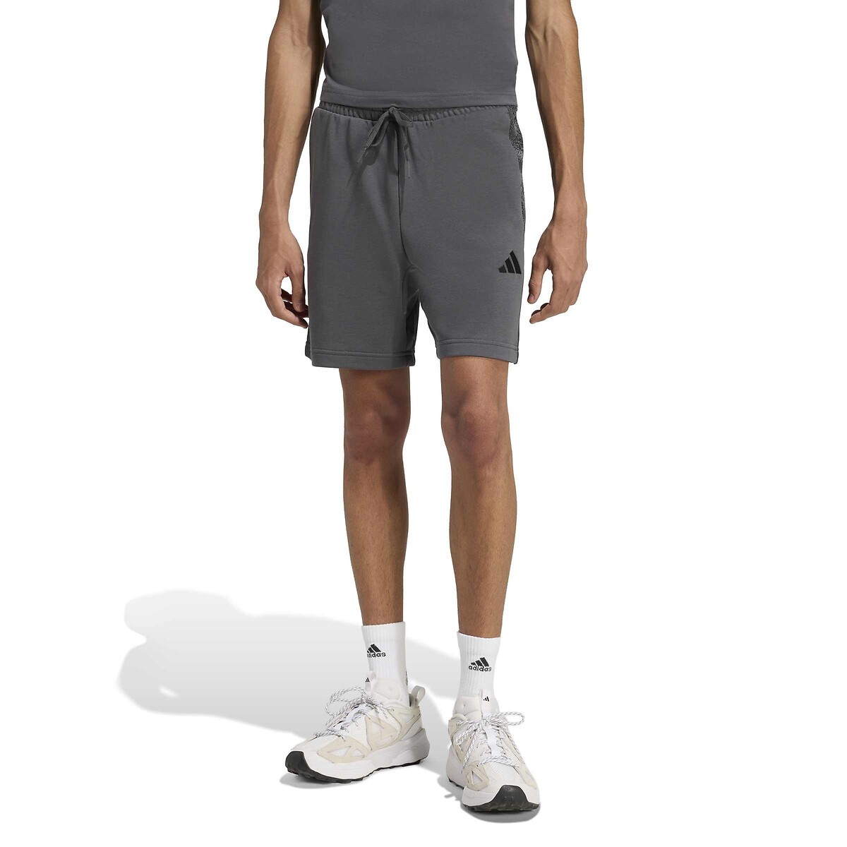 Adidas Sportswear Camo Seasonals Logo Shorts Men's Dark Grey Large