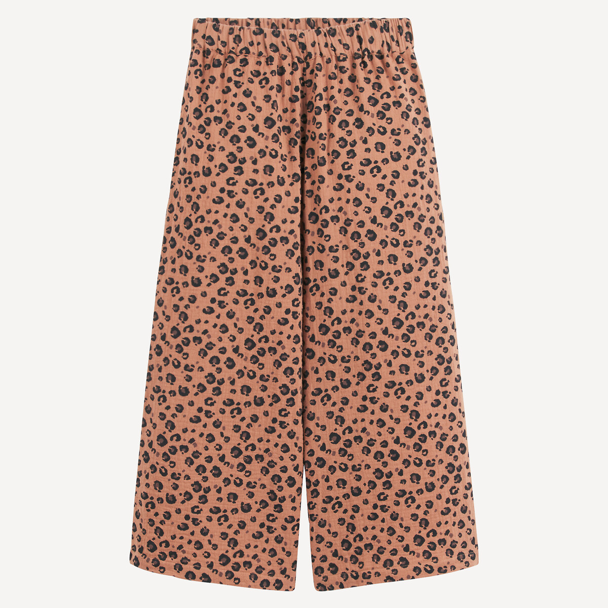 Click to view product details and reviews for Animal Print Trousers In Cotton Muslin With Wide Leg.