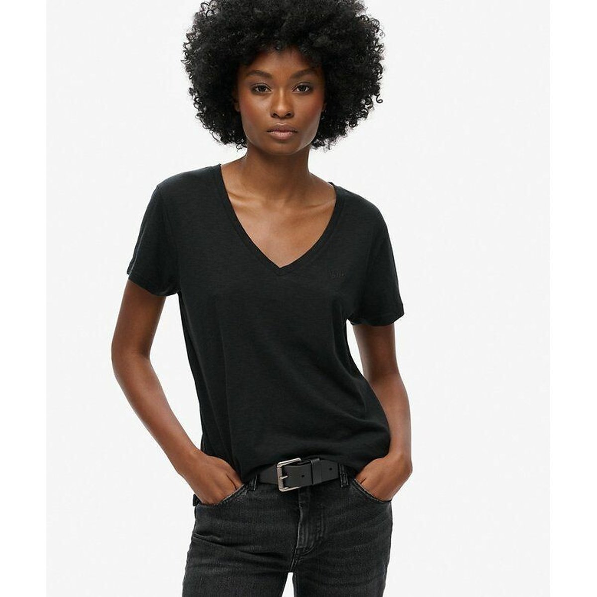 Superdry T-shirt STUDIOS SLUB EMB VEE TEE