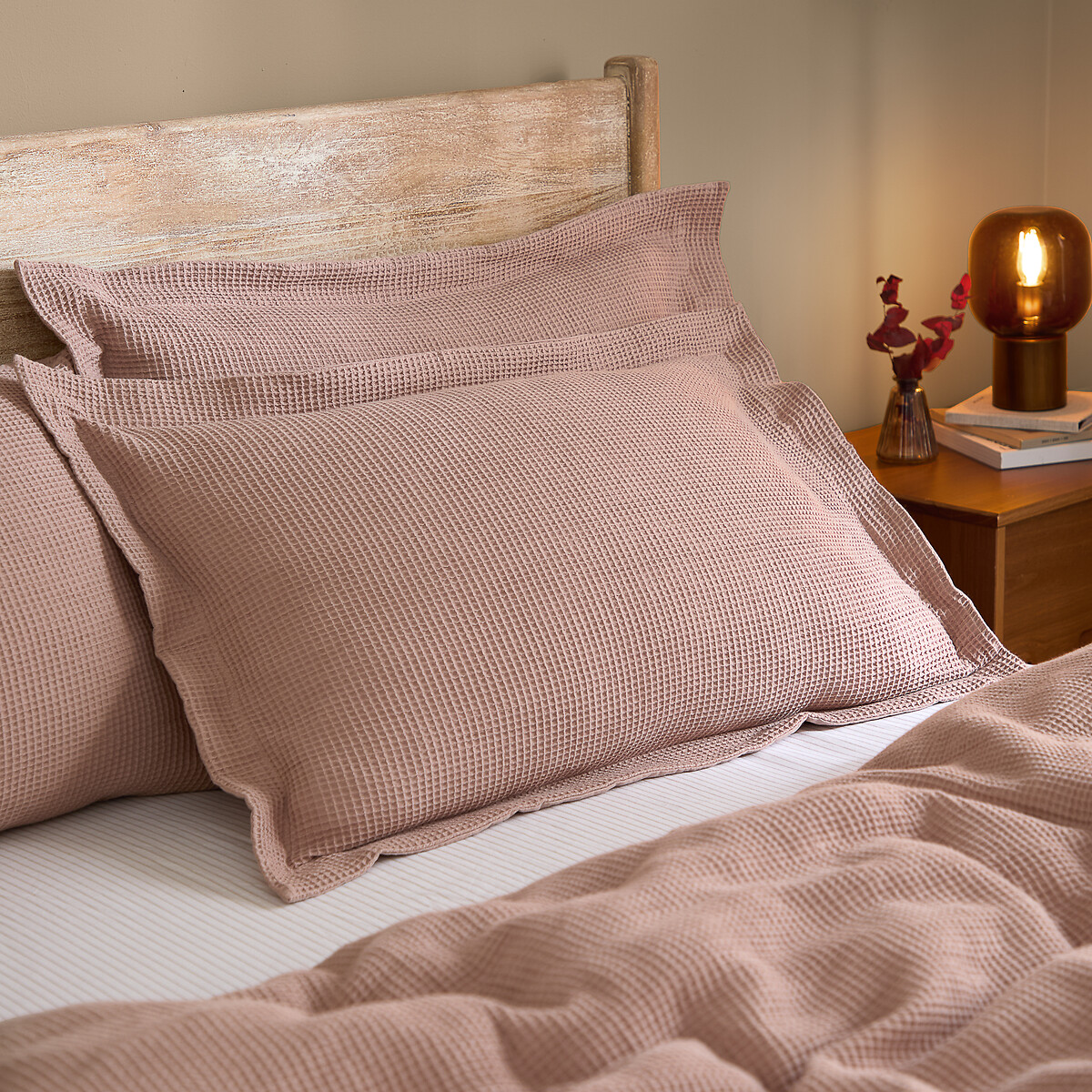 Yard Hebden Relaxed Waffle 100% Cotton Pillowcase Unisex Terracotta Standard (50X70cm)