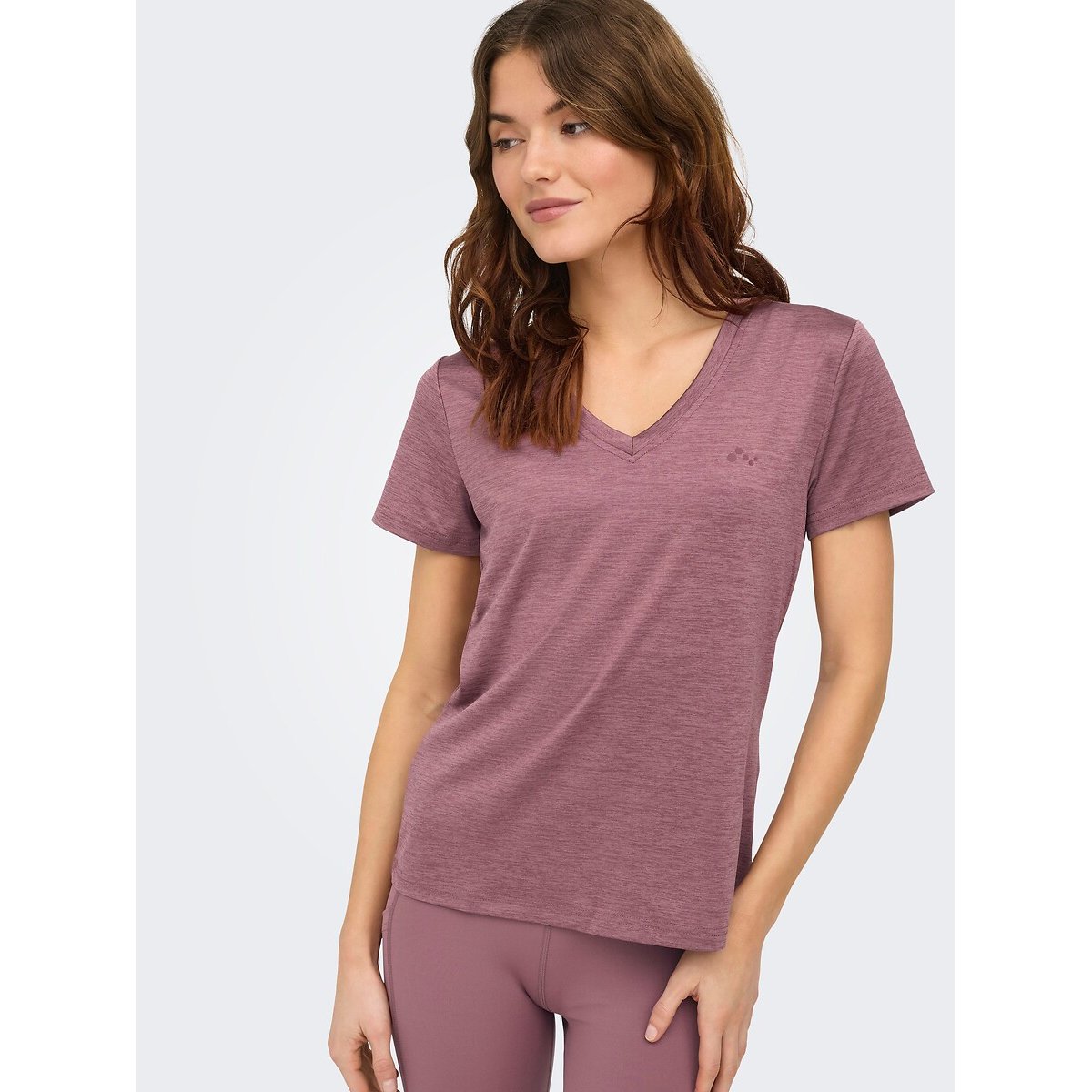 Only Play Core Life Sports T-Shirt With V-Neck And Short Sleeves Women's Pink Medium