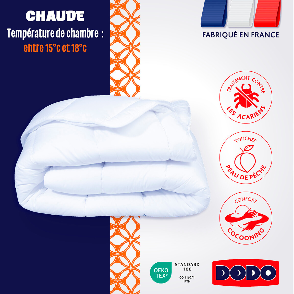 DODO Edredón CHAUDE - Cocooning & Anti-Acariens. Color