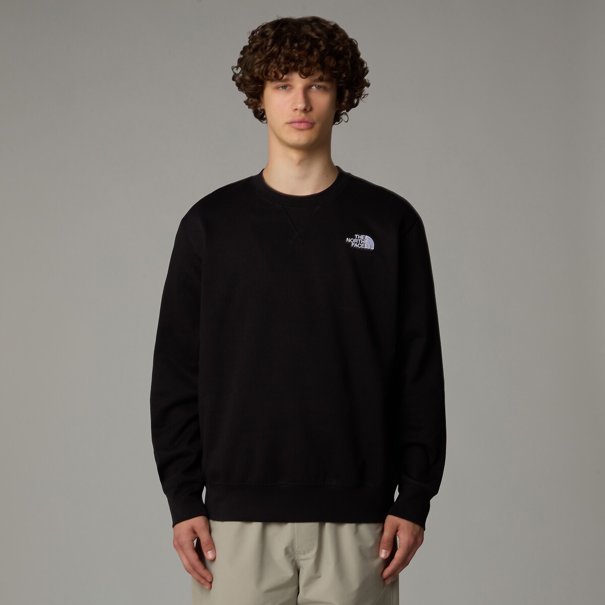 The North Face Sweatshirt In Brushed Fleece With Embroidered Logo Men's Black Large