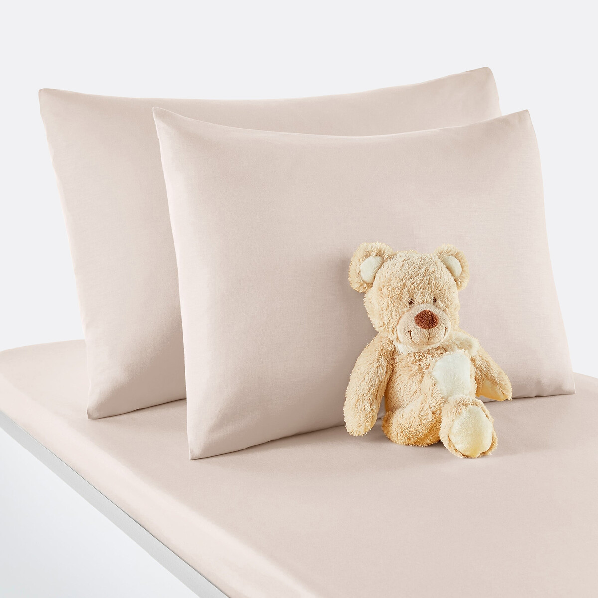 La Redoute Interieurs Scénario Cotton Baby Pillowcase Pebble Beige Medium Infant
