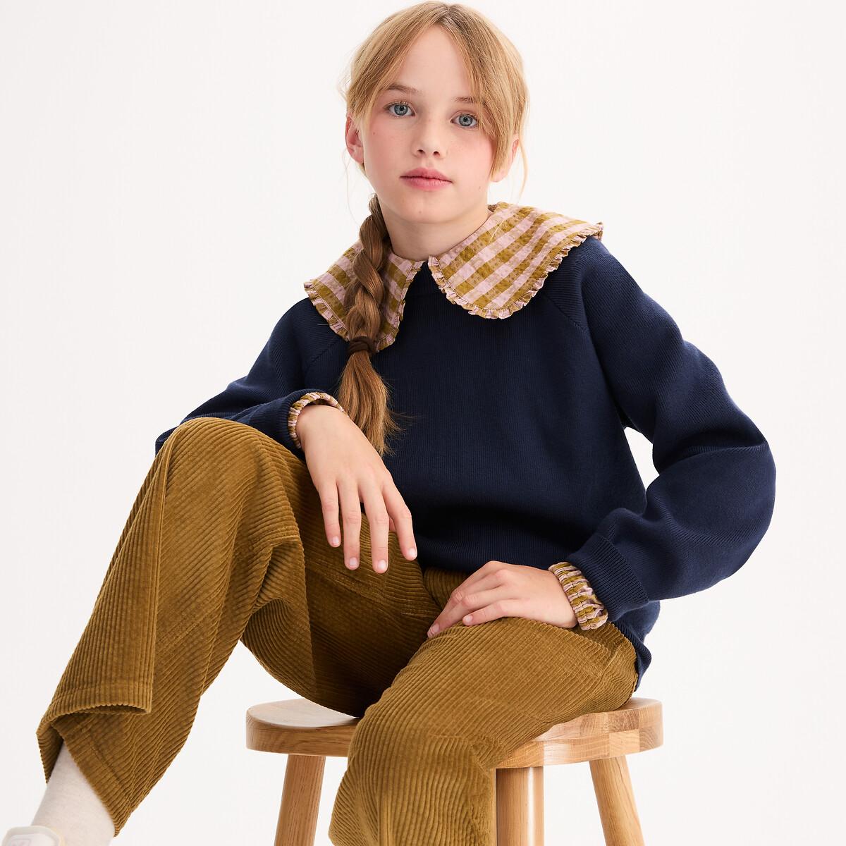 Pull col rond en fine maille 