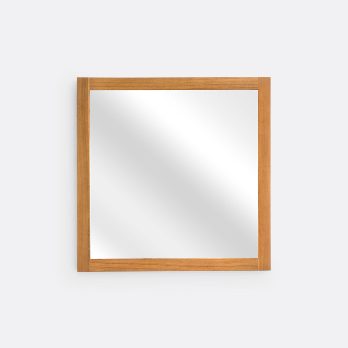 La Redoute Interieurs Oiled 60Cm Square Bathroom Mirror Unisex Acacia