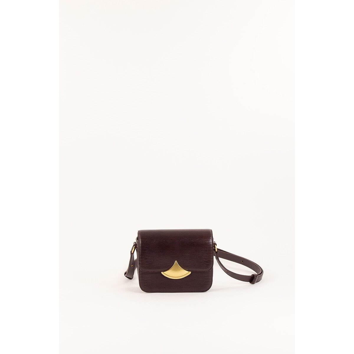 Sessun Diviluz Mimo Shoulder Bag In Leather Women's Brown Lizard Skin Print