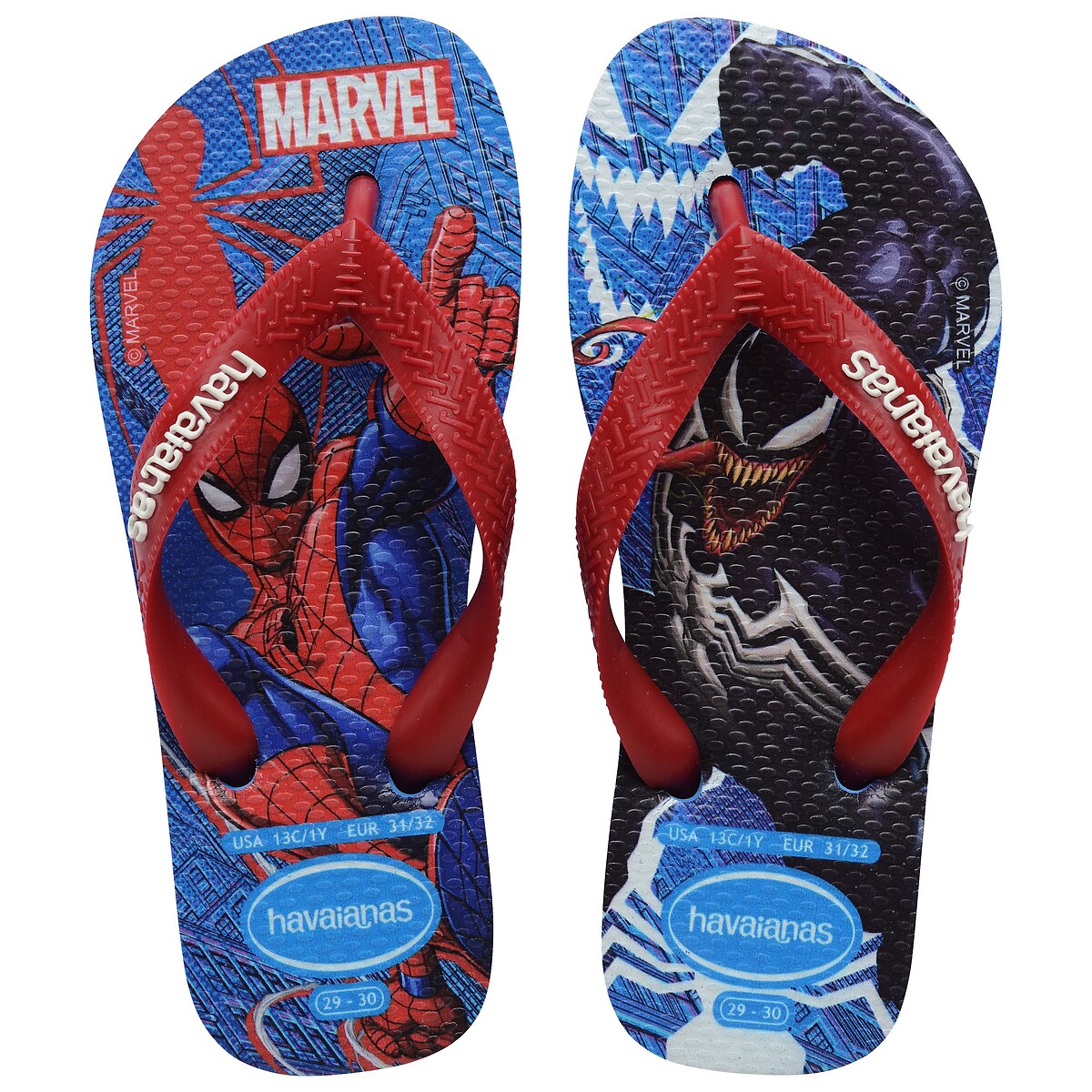 Havaianas Hav Top Marvel Ii Flip Flops Blue/Red Size 33 Kids