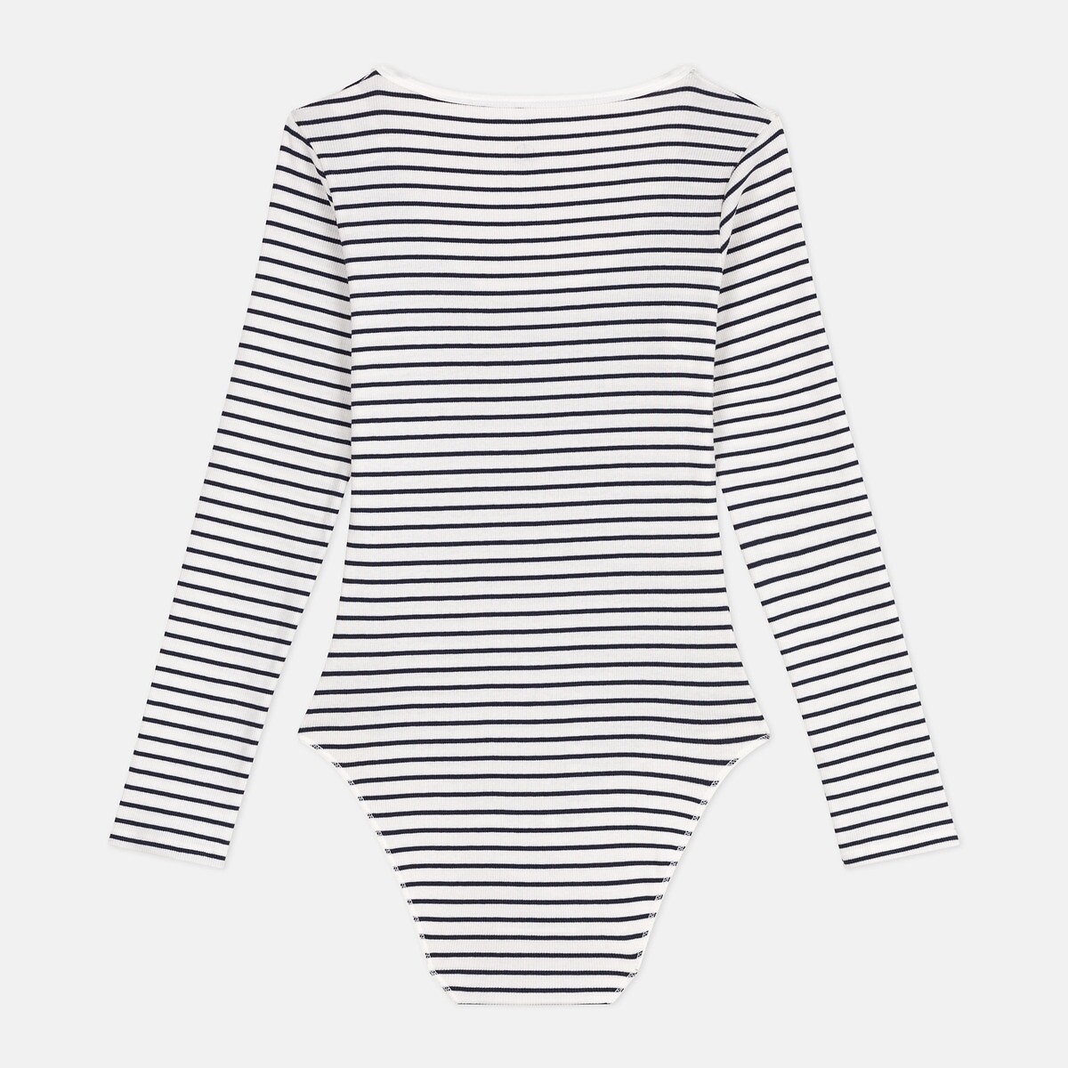Petit Bateau Striped Bodysuit Women's Ecru/Navy Extra Small