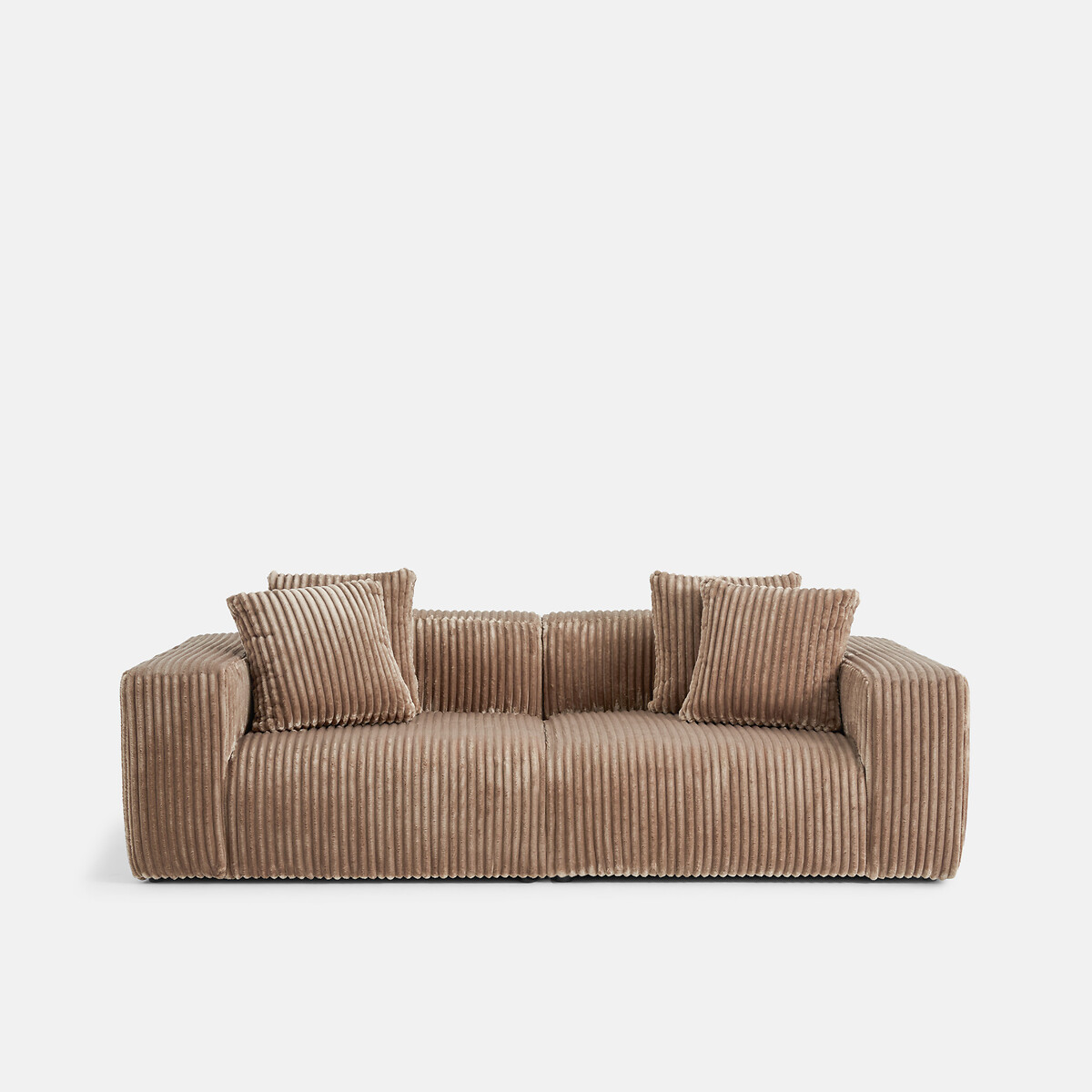 LA REDOUTE INTERIEURS 3-zits rechte bank in XL ribfluweel, LIORA