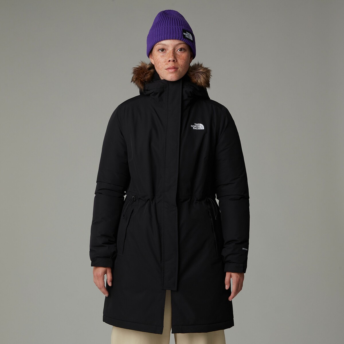 The North Face Women's Black Zaneck Long Hooded Parka Medium