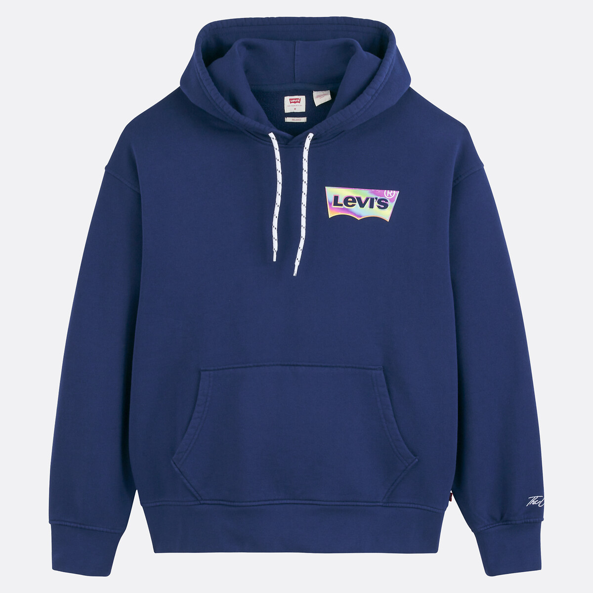 Sweat à capuche logo métallisé
