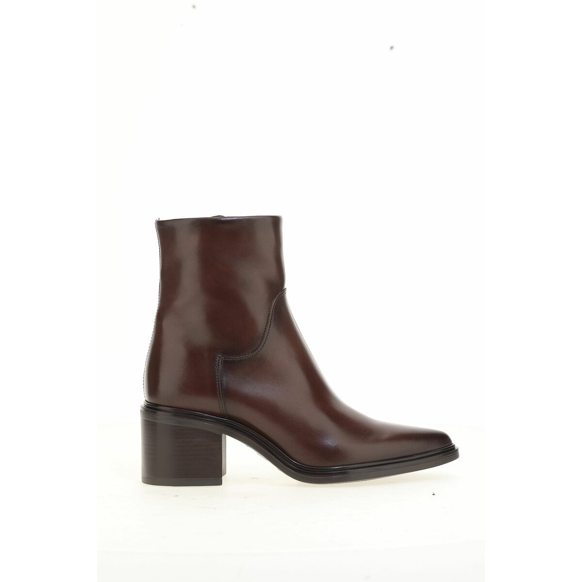 Mjus Leather Pointed Ankle Boots Women's Brown Size 41 (7)