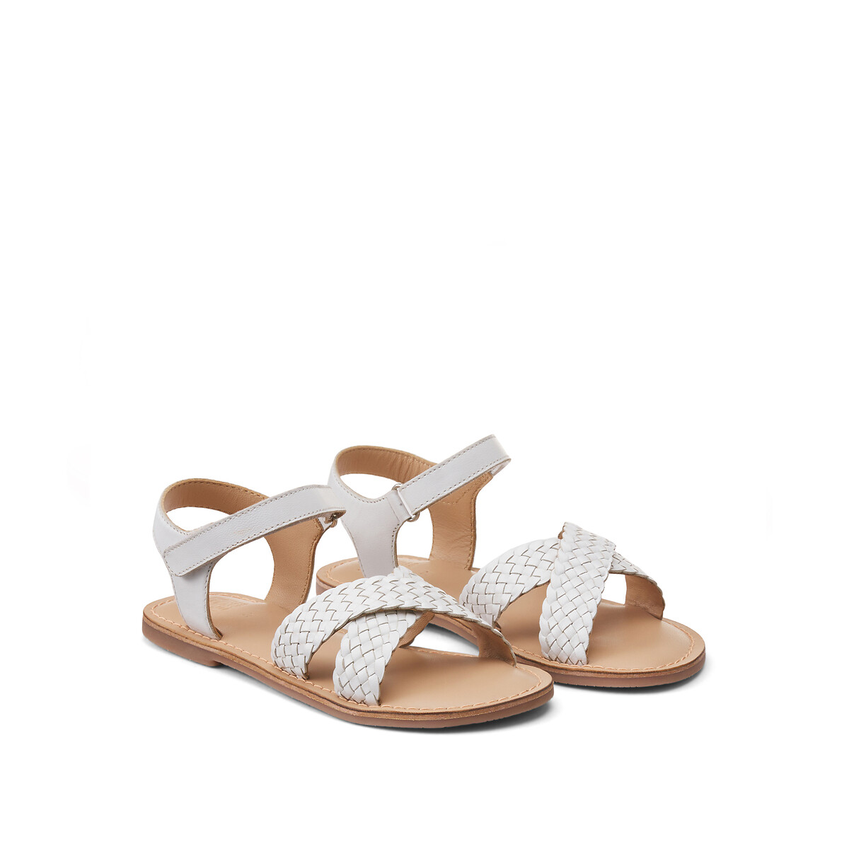 Sandales en cuir tressé