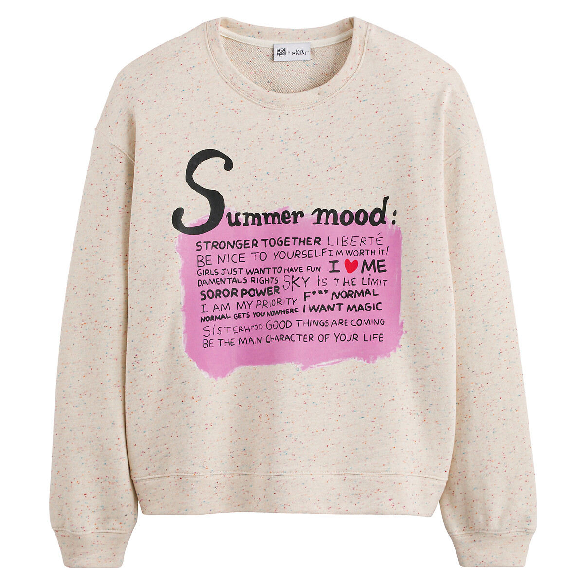 BAND OF SISTERS X LA REDOUTE Sweater met ronde hals en opschrift