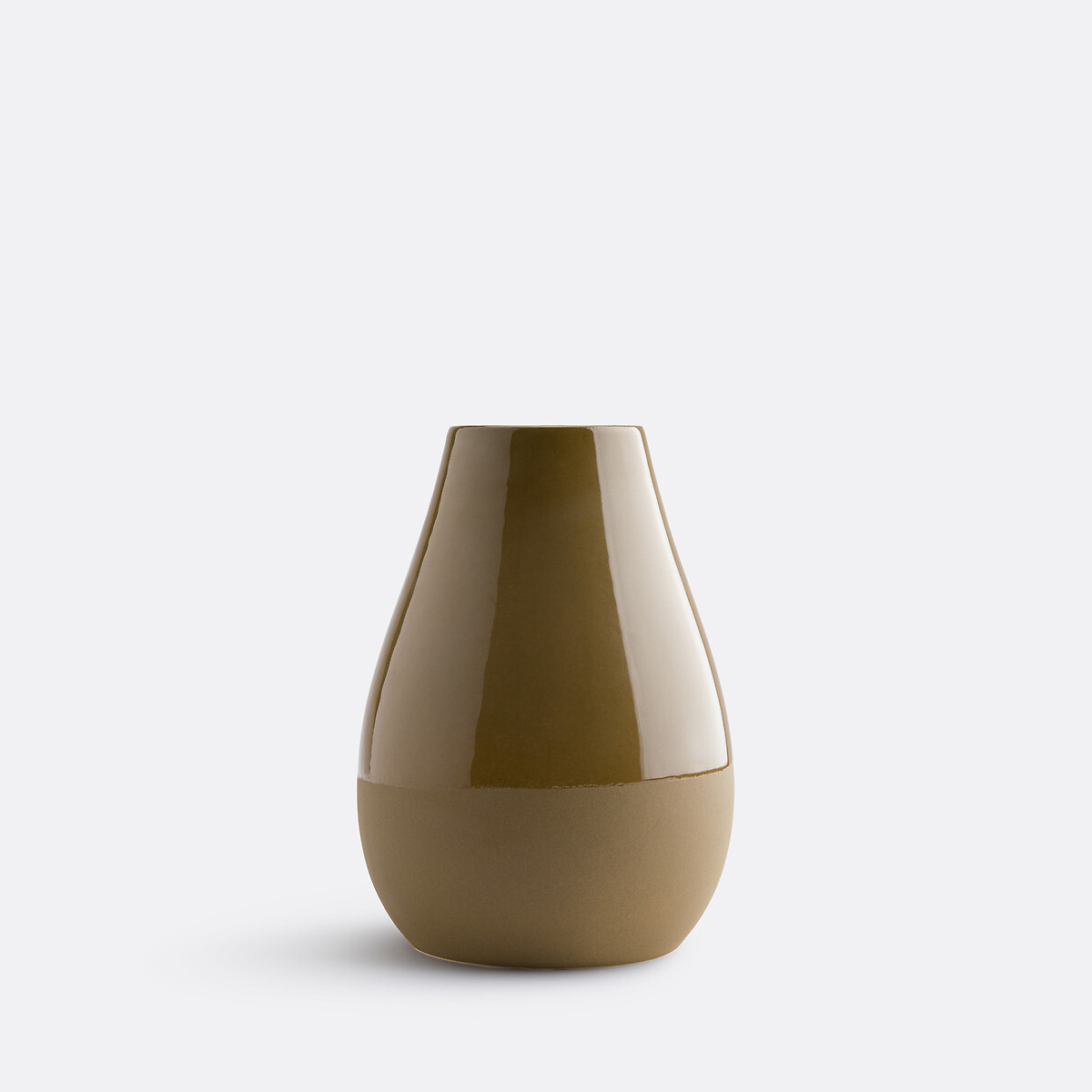 La Redoute Interieurs Pastela Ceramic Vase, H19cm Unisex Khaki