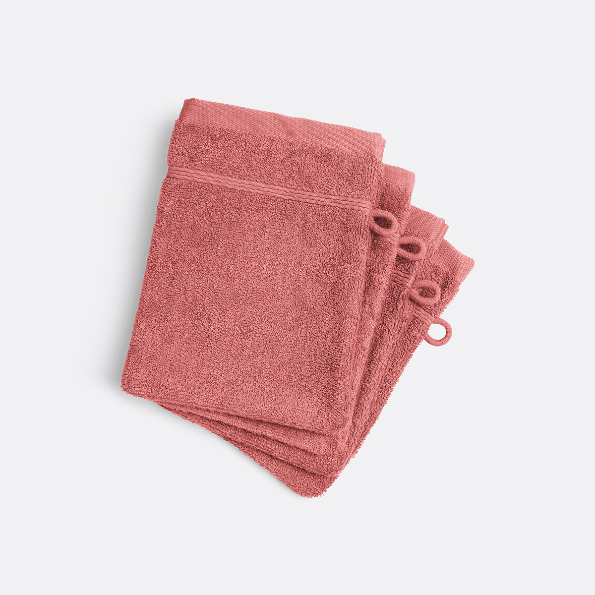 Lote de 4 guantes de baño, de rizo, Zavara. Talla 15x21 cm. Color
