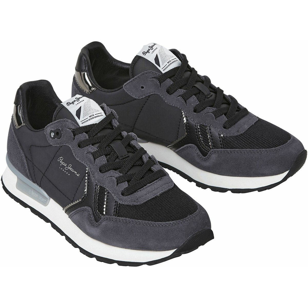 Pepe Jeans Brit Mirror W Trainers Women's Black Size 40 (6.5)