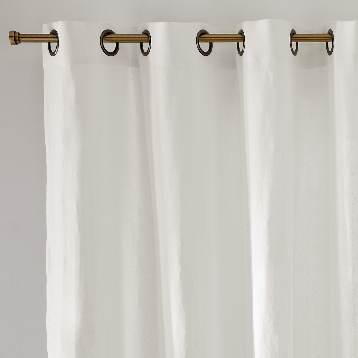 La Redoute Interieurs Onega Washed Linen Curtain With Eyelets Unisex Ecru Size D350 X W135cm