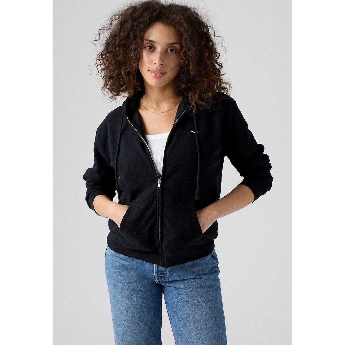 Levi's Zip-Up Hoodie Women's Charcoal Extra Small