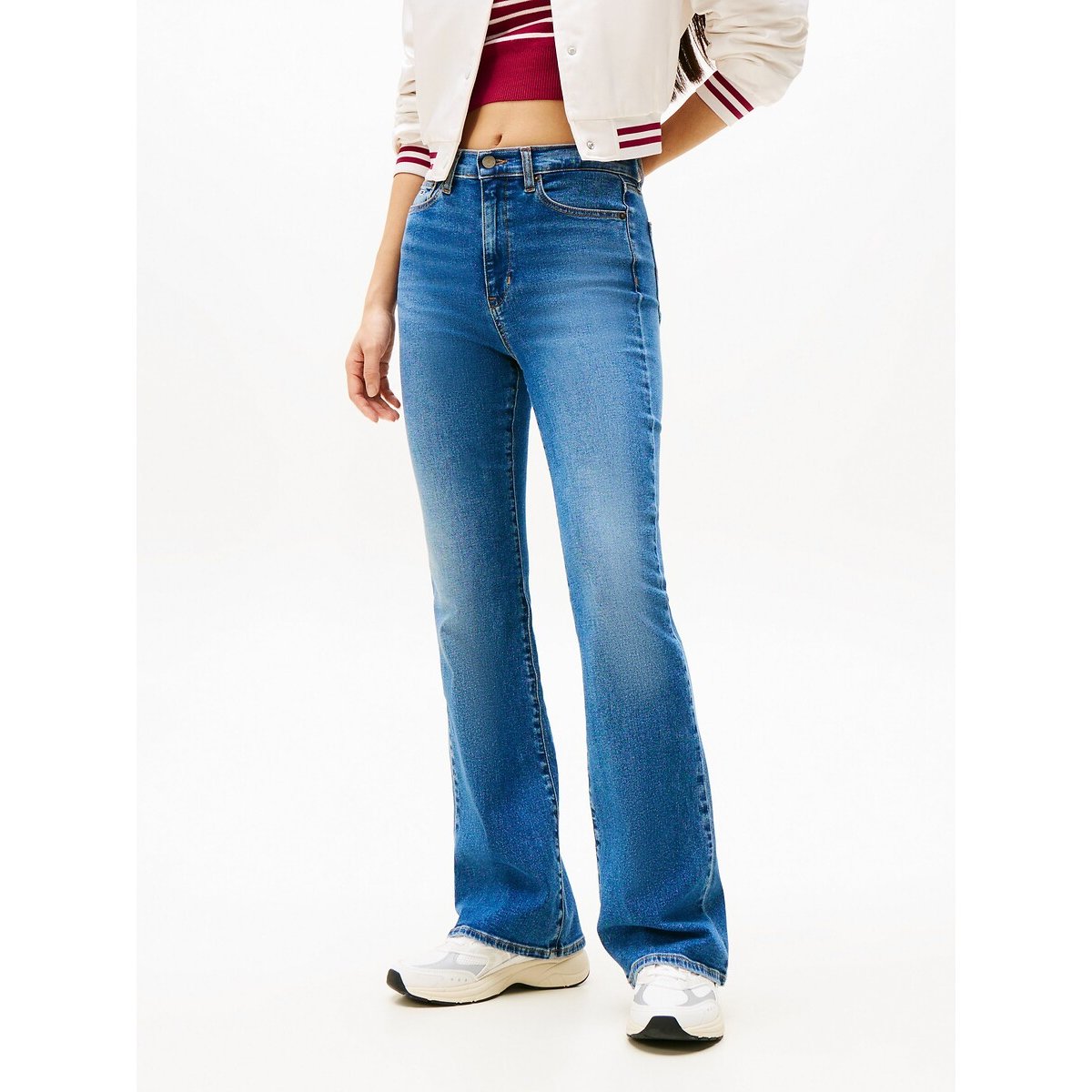 Tommy Jeans Women's Blue Denim High Waist Flared Jeans W30