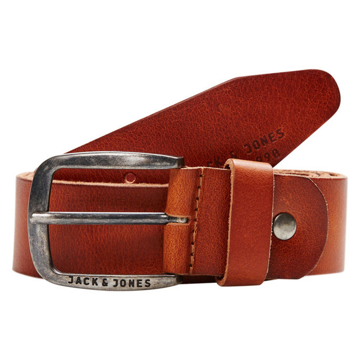 Jack & Jones Men's Brown Jacpaul Leather Belt Medium