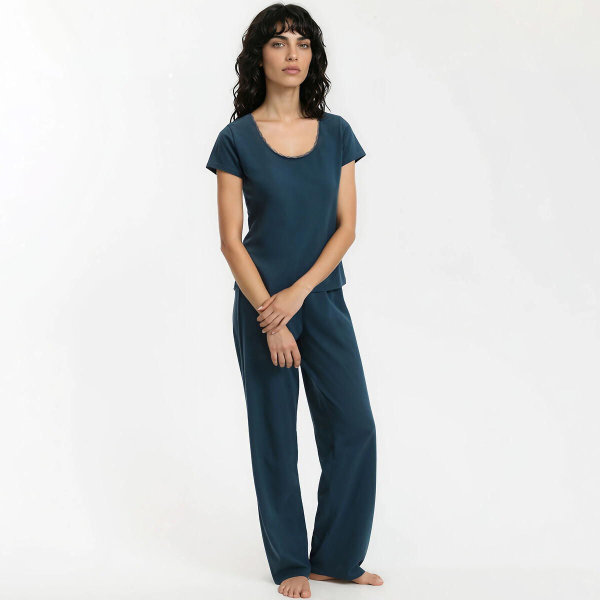 Pyjama manches courtes en jersey de coton