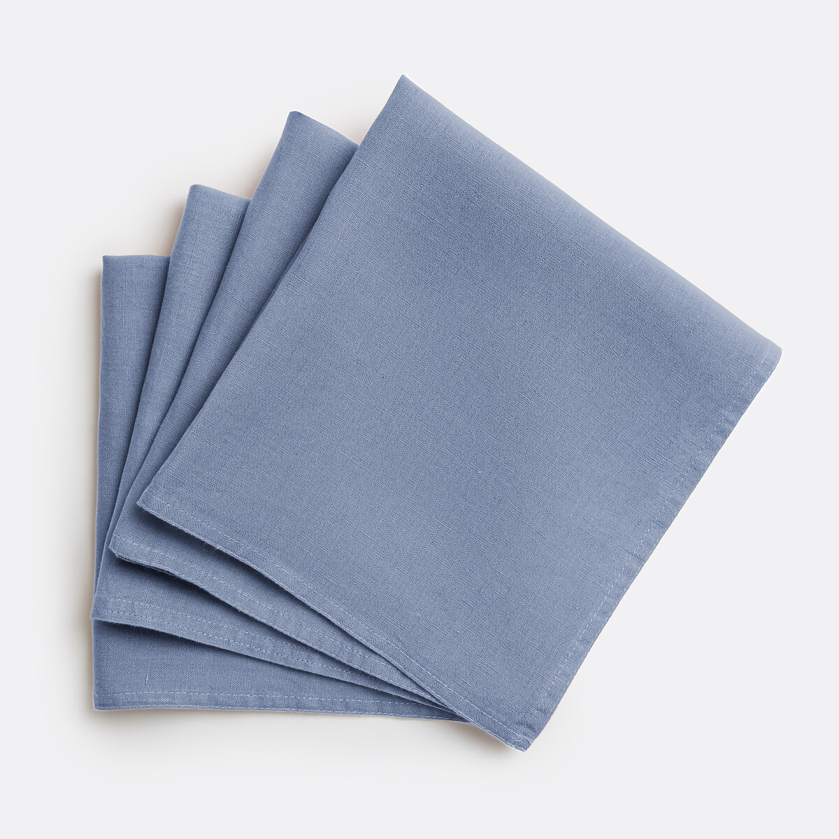 Lote de 4 servilletas de lino lavado Victorine. Talla 45 x 45 cm. Color